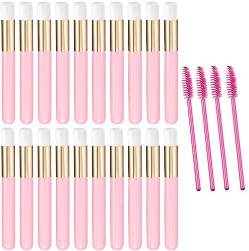 24 Stück Wimpern Shampoo Bürste, Wimpern Reinigungsbürste, Wimpern Reinigungsbürste Make-up Pinsel Verlängerung Wimpern Nase Pore Tiefenreinigungsbürste