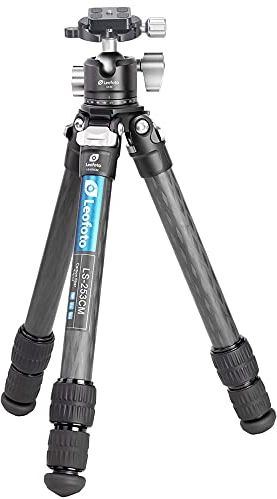Leofoto - Ranger - Carbon Tripod including Ball Head - Lightweight - Legs adjustable in 3 Angles - Ideal for Macro Photography - LS-253CM+LH-30