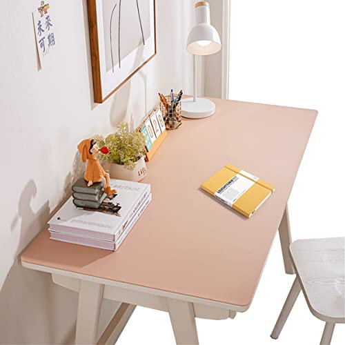 CIEEIN CIEHT Sous-main Tapis de bureau en PU Tapis de souris imperméable et facile à nettoyer épaisseur 2mm Rose 30x60cm