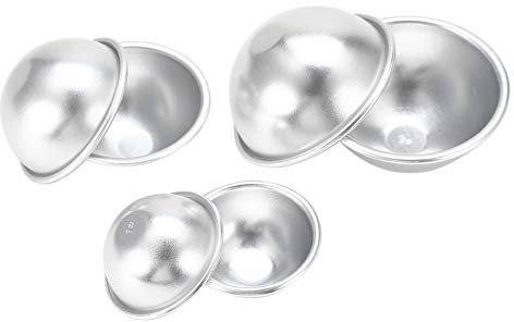 Badebomben Formen Set, Haofy Aluminiumlegierung Seifenform Herstellung Kit, Bad Bombe Formen für DIY Hausgemachte Spa Bombe, mit Kugel Förmige, Muschelform, Herzform [#7]