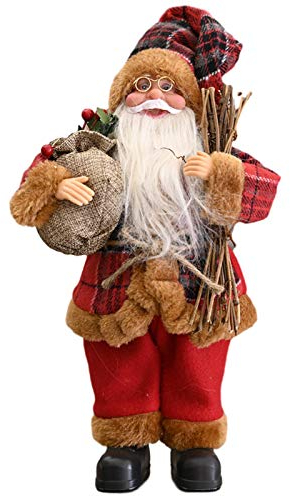 30cm Weihnachtsmann Deko Weihnachtsmänner Figur Nikolaus Santa Claus, 4 verschiedene Modelle zur Auswahl