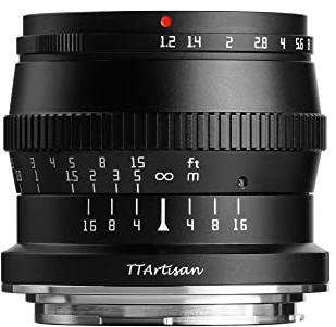 TTArtisan Objectif 50 mm F1.2 APS-C M43 pour appareils Photo Olympus Micro 4/3 comme EPM1 EPM2 EPL1 EPL2 EPL3 EPL5 EPL6 EPL7 EPL8 EPL9 E-P1 E-P2 E-P3 E-P5 E-P6 E-M1 E-M5 E-M5 E-M5 E-M5 E-M10. Pen-F.