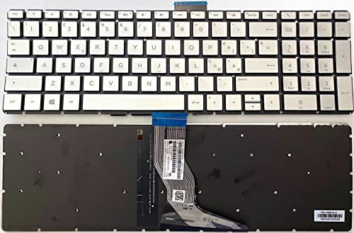 INFOELETTRONICA LO STORE DELLA CONVENIENZA E QUALITA' Tastiera Italiana Retroilluminata per HP Pavilion 15-BS 15-CB 15-CC 15-CD 15-CK 15-BW Silver
