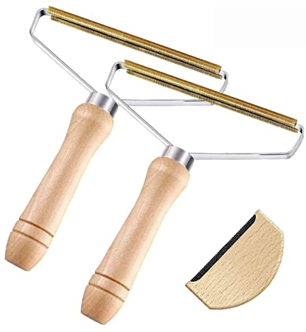 Anti-Pilling-Rasier-Set, 1 Kamm, Kaschmir und 2 Pack Handbürste, Anti-Borsten, Kombination für Kaschmir-Pullover, Kleidung, Werkzeug, zum Entfernen von Knödeln, Kleidung
