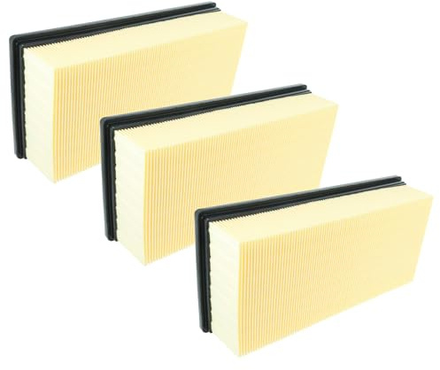 vhbw 3x Flachfaltenfilter kompatibel mit Kärcher NT 65/2 Tact² Tc, NT 75/2 Tact² Me Industriestaubsauger, Staubsauger - Filterelement