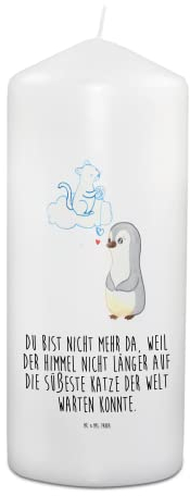 Mr. & Mrs. Panda Trauerkerze Trauer Katze - Erinnerungskerze, Tier, Kerzen Trauer, Gestorben, Beerdigung Kerze, Katze gestorben, Kerze Zum Gedenken,