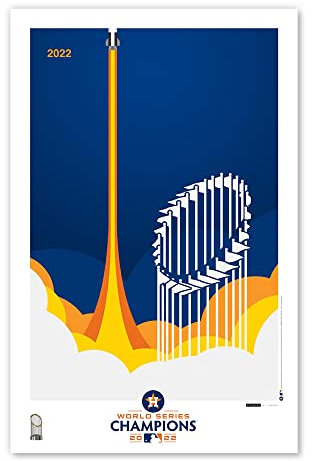 Houston Astros – Minimalist World Series 2022 MLB Art Poster Druck von S. Preston – Wohnzimmer Home Wanddekoration, 27,9 x 43,2 cm, ungerahmtes Kunstwerk
