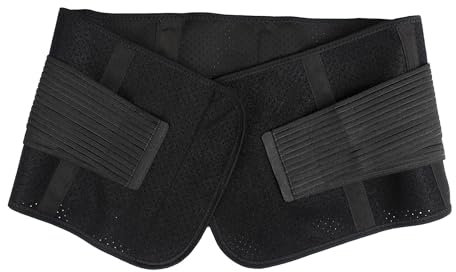 Vital Comfort Aktiv-Rückenbandage mit Klettverschluss „Flexitek“, Rückenstützgürtel, Universalgröße, Schwarz