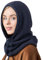 DRESHOW Wintermützen für Damen Balaclava Strickmütze Skull Cap mit Kordelzug Warmer Kapuzenschal Mütze
