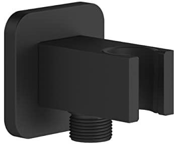 CHRIS BERGEN Wandanschlussbogen - Schlauchanschluss mit Brausehalter - in Schwarz matt