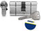 blaugelb® Profilzylinder 2GF - inkl. 5 Wendeschlüssel - 6 Stiftig - Türzylinder - Schließzylinder - Anbohrschutz - Schutz gegen Picking - Not- und Gefahrenfunktion (30/70 mm)