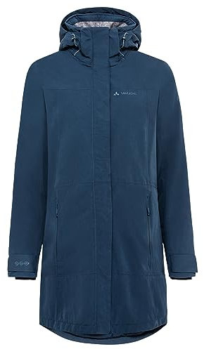 VAUDE Skomer II Wool Parka für Damen – Winterjacke mit Wollwattierung, wasserdichte Steppjacke mit abnehmbarer Kapuze – ideal zum Wandern