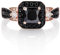 Jeulia Ring aus 925er Sterlingsilber Halo Prinzessin Schliff Valentinstag Versprechen Jubiläumsringe für Frauen und Mädchen mit Schmuckschatulle (Roségold, 58(18.5))