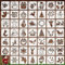 OOTSR 48 Pcs Pochoirs de Peinture de Noël, 7.6cm Pochoirs de de Dessin Réutilisables, Modèle de Pochoir pour Ornements DIY Scrapbooking Bois Maison Décor