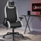 Atlantic Gaming, sedia da ufficio con schienale alto per computer, da corsa, ergonomica, regolabile, girevole, reclinabile e bracciolo, supporto lombare, bianco artico