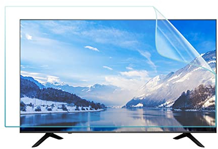 Anti-Blaulicht-Bildschirmfilter für 32-75 Zoll Monitor, blendfreie TV-Bildschirmfolie blockiert schädliches blaues Licht, reduziert digitale Augenbelastung, hilft besser zu schlafen, klar