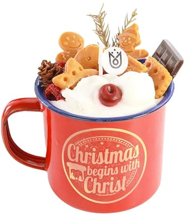 Petites bougies de Noël,Bougies d'aromathérapie pour Noël - Bougies de Noël en forme de tasse à gâteau, cadeaux de Noël en forme de bonhomme en d'épices pour femmes, bougie d'aromathérapie Demaxiyad