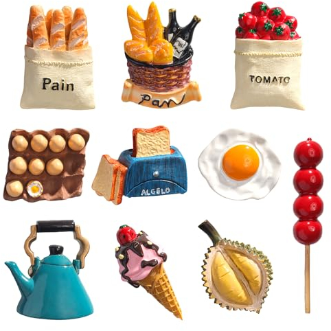 Imanes para Nevera 10 Pcs,3D de Dibujos Imanes de Refrigerador,Imanes de Nevera para Niños,Imanes Frigorifico Divertidos,Imanes Nevera Personalizados,para Refrigeradores,Pizarras Blancas,Cocinas