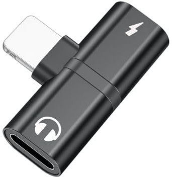 SEUMOO Adaptateur de prise casque pour iPhone, double répartiteur, chargeur audio 2 en 1, câble jack auxiliaire pour iPhone convertisseur compatible avec iPhone 14 13 12 11 Pro Max 7 8 Plus X XS Mini
