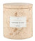blomus Duftkerze FRABLI | Kerzengefäß aus Travertin | Farbe Travertin | Duft Cotton Island | Größe L | 10Ø x 11H cm | Kerze aus Sojawachs mit Geschenkverpackung