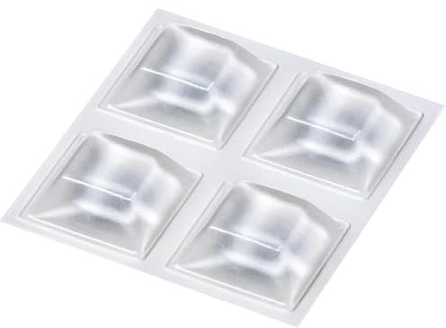 ElectromartUK 4 X SELF ADHESIVE STICK ON RUBBER FEET 21MM X 21MM X 8MM (Clear, 4)