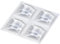 ElectromartUK 4 X SELF ADHESIVE STICK ON RUBBER FEET 21MM X 21MM X 8MM (Clear, 4)