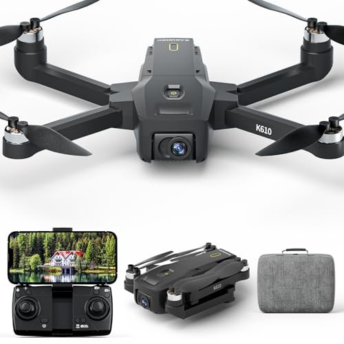 K610 GPS Drone avec Caméra 4K S0NY IMX SD Card, Drones Retour Auto,GPS Suivi Auto pour Adultes Débutants,Moteur sans Balais 5GHz Deux Cameras,moins de 249g,à RéSistance Au Vent De Niveau 4