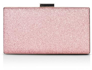 Michelle Moon - Pochette Donna Elegante Rosa per Matrimoni, Feste e Eventi | Clutch Donna Cerimonia con Tracolla, Ideale Borsa Elegante Donna Cerimonia, Pochette Rosa con Chiusura a Scatto e Catena