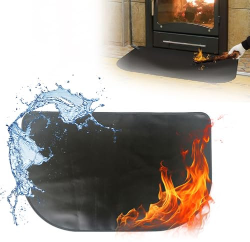 Hojalis Alfombra Ignífuga para Chimenea, 105 X 60 cm Chimenea Estera Ignífugo, Tapetes para Chimenea, Alfombrilla Ignífuga para Proteger El Suelo de Chispas (105 X 60 cm)
