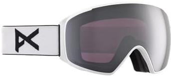 Anon M4S Brille (Toric) + Bonus Linse + MFI Gesichtsmaske, Rahmen: weiß, Gläser: Perceive Sunny Onyx