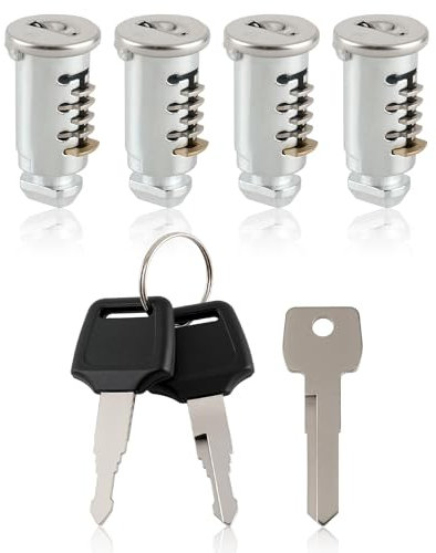 GoaMotors 4pcs Thule Lock Cores, Key Cylinder for Bike Roof Rack Locks, Roof Load Lock, Rack Lock, Cross Bars, Towers, Ski Rack, etc