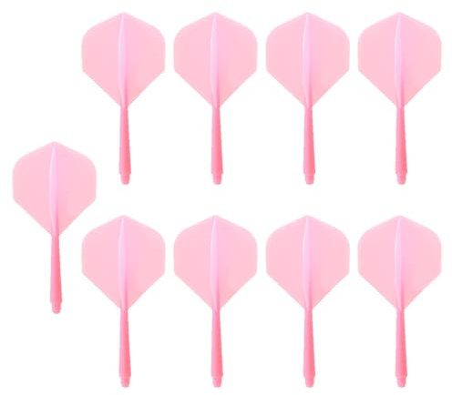 HERZONE Dart Schäfte und Flights aus einem Stück Dartpfeile Zubehör 2BA (pink)