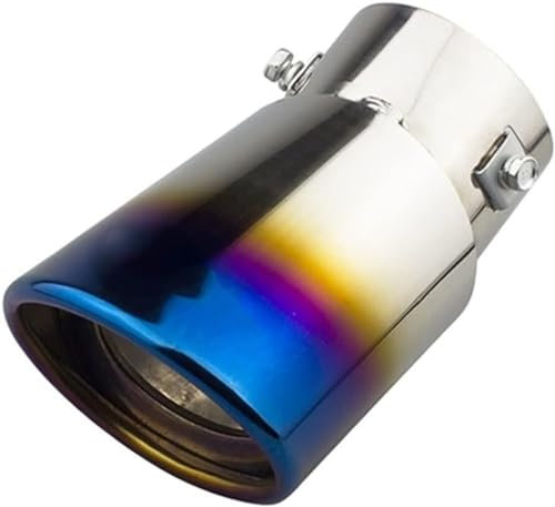 Fahrzeugauspuffrohre Auspuffrohr, 1 Stück Auto Edelstahl Auspuffblende Schalldämpferrohrabdeckung Für Ford Für Mondeo Für EcoSport Für ESCORT Endrohr(Blau)