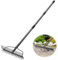 Starbover Rastrello a 17 denti, rastrello per giardino, in metallo, resistente, 195 cm, grigio