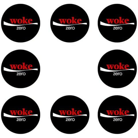 Sammys Shirt Store 48 Stück Aufkleber 4cm rund Woke Zero Kampf dem Wokismus Sticker Sparpack gut haftend Aktiv Werden 5 cm