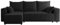 4ALL HOME Ecksofa mit Schlaffunktion Tobi 246x145 cm - Couch - Sofa mit Bettkasten - Eckcouch - L-Form - Schlaffsofa - Schlafsofa mit Bettkasten - Universal (Cord Poso 135 Schwarz)