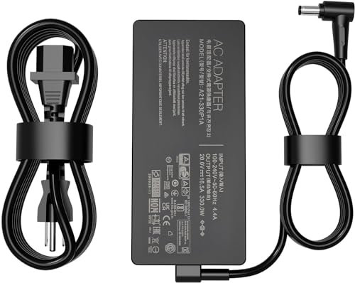 330W 20V 16.5A AC Laptop Charger Compatible for Asus Rog Strix Scar 16 17 17SE 18 G18 Zephyrus-Duo-16 G733PZ G733PY G733P G733 G733CX G814JZ A21-330P1A A22-330P1A Power Supply Adapter Cord