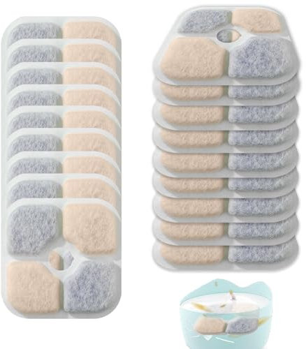 18 filtros para fuente de agua para gatos, filtro para fuente de agua para catit pixi, filtro para fuente de gato con 2 mangueras, filtro triple de repuesto