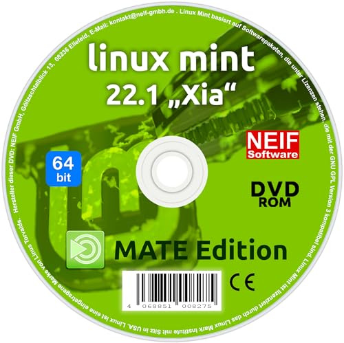 DVD mit Linux Mint 22.1 Xia MATE