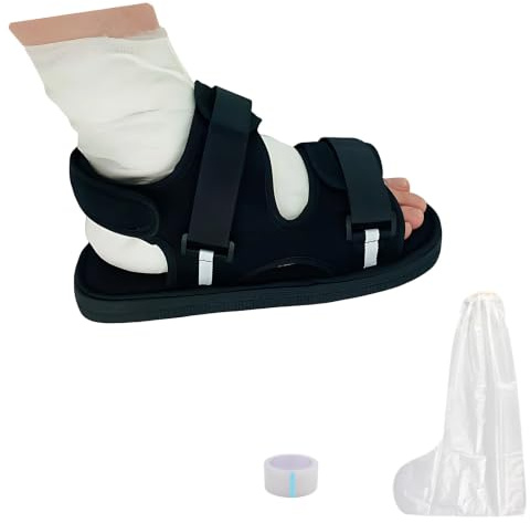 HLIWS 1 x Verstellbarer Gips-Bergungsschuh,für Personen mit Fußfrakturen | EVA+Verbundmaterial,für den linken und rechten Fuß geeignet,mit verstellbaren Schnürsenkeln,Schuhlänge:25.5cm