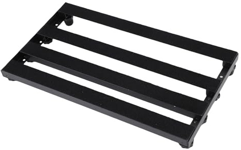 Luocute Mini-Gitarrenpedalbrett, Aluminiumlegierung, Kleines Effekt-Basspedalbrett, Rutschfeste Silikonunterlage für Bandkonzerte, Gitarren- und Basspedalbretter und Koffer