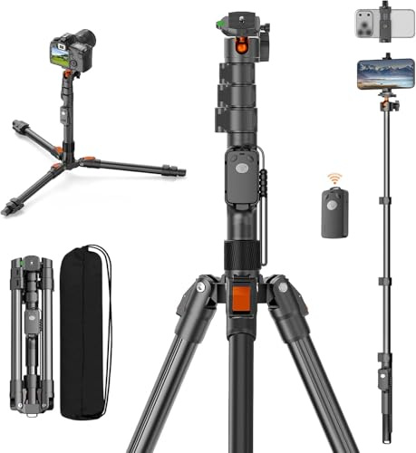 XXZU 191cm Tripode Camara, Tripod para Movil con Control Remoto de Aluminio