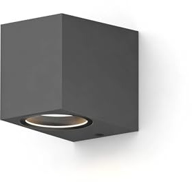 CALEX Sanremo Wandleuchte, für Außen & Innen, GU10 Fassung, Rechteck, LED Downlight, wasserdicht, ohne Leuchtmittel, Anthrazit, 4er Pack