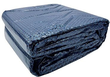 SPIRATO Pellicola con noduli solari, ovale, 6,0 x 3,20 m, 200 Mic, protezione termica per piscine ovali, colore: blu/nero