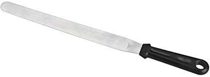 Lacor 60463 Spatule Longue Droite Manche Solide 25 cm, Noir