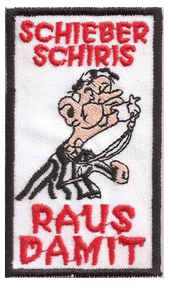 Lustiger Fussball Aufnäher - Schieber Schiris - Nein Danke Schiedsrichter Patch Bügelbild bestickt - Fussball Geschenk Sport DIY Stoff-Applikation Shirt/Jacke/Tasche - 90x50mm