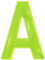 Merriway BH04957 Yellow High Visibility Reflective Plastic Stick-On Wheelie Bin Post Box Crate Dust Bin Letter 75 mm (3 Inch) Letter A