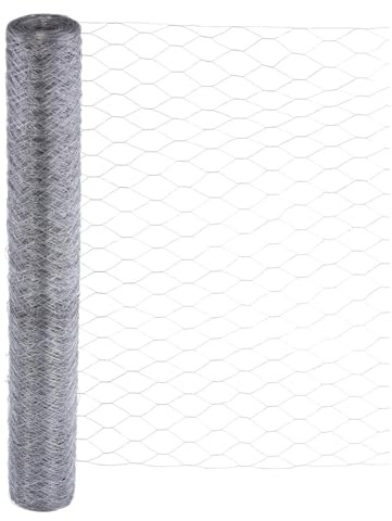 Garmix Sechseckgeflecht Verzinkt 50mm 0.7mm Kaninchendraht Hasendraht (100cm, 50m)