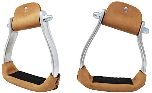 Pferd Sattel Western Barrel Racing abgewinkelt schräg Aluminium Steigbügel Tack 51135sl