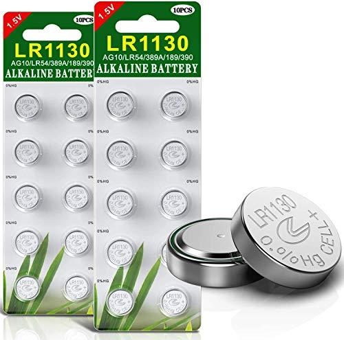GutAlkaLi 20 Stück AG10 LR1130 1.5V Alkaline Knopfzelle Batterien Ohne Quecksilber